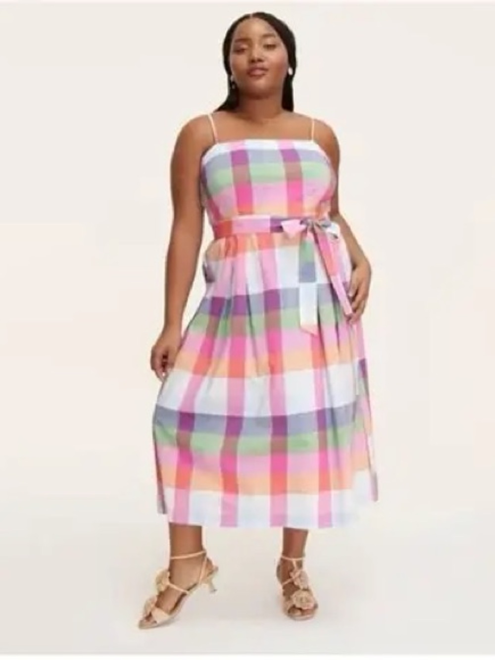 kate spade Pastel Plaid Sundress in Pink, Green, Purple, Orange, White